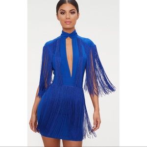 - Tassel/Fringe Cap Sleeve Mini Dress